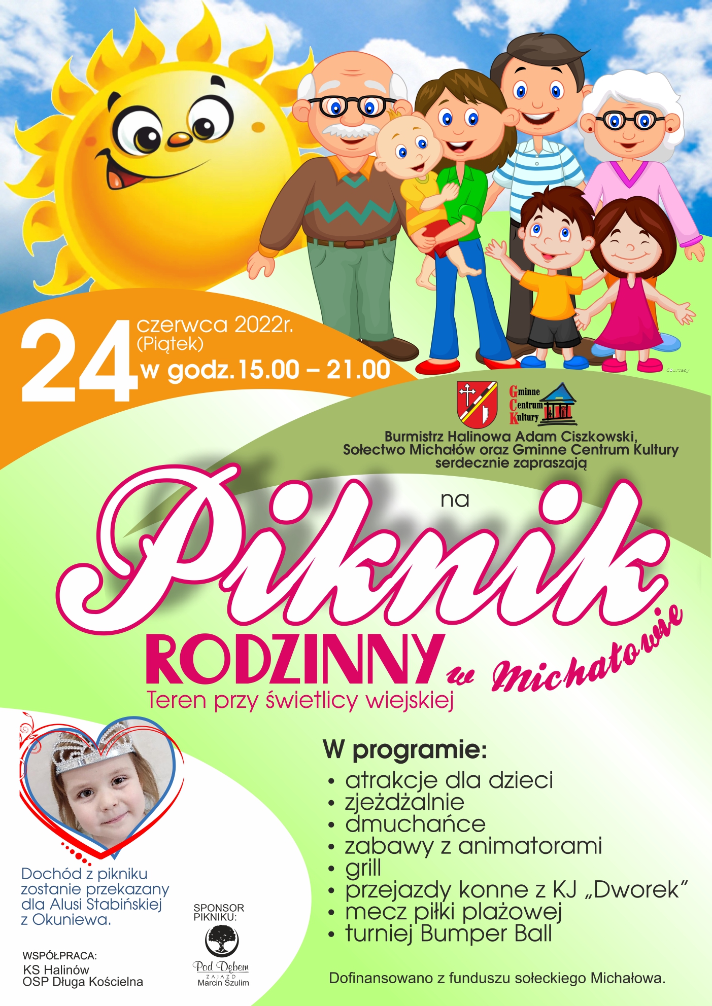 Zapraszamy na Piknik Rodzinny w Michałowie - 24.06.2022 godz. 15:00