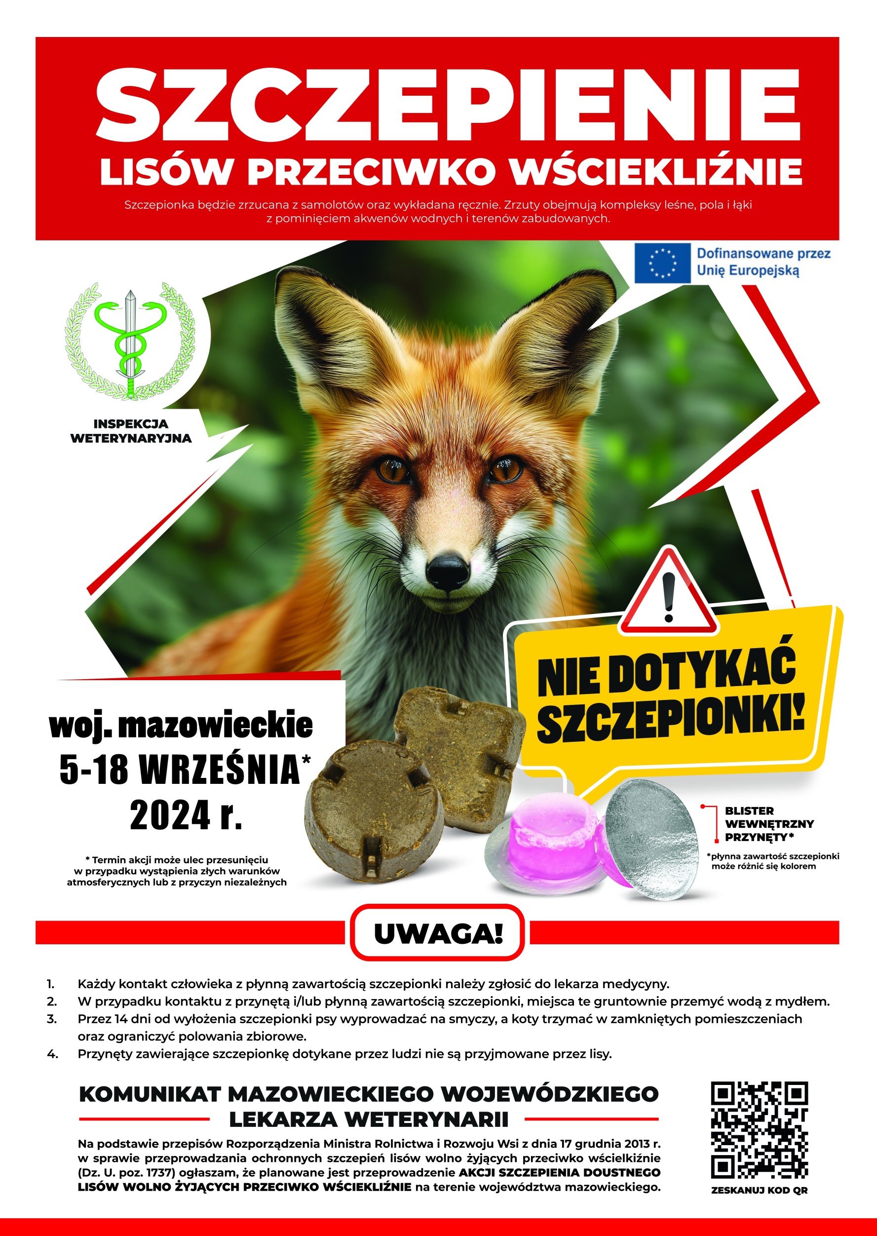 szczepienie lisów przeciwko wściekliźnie