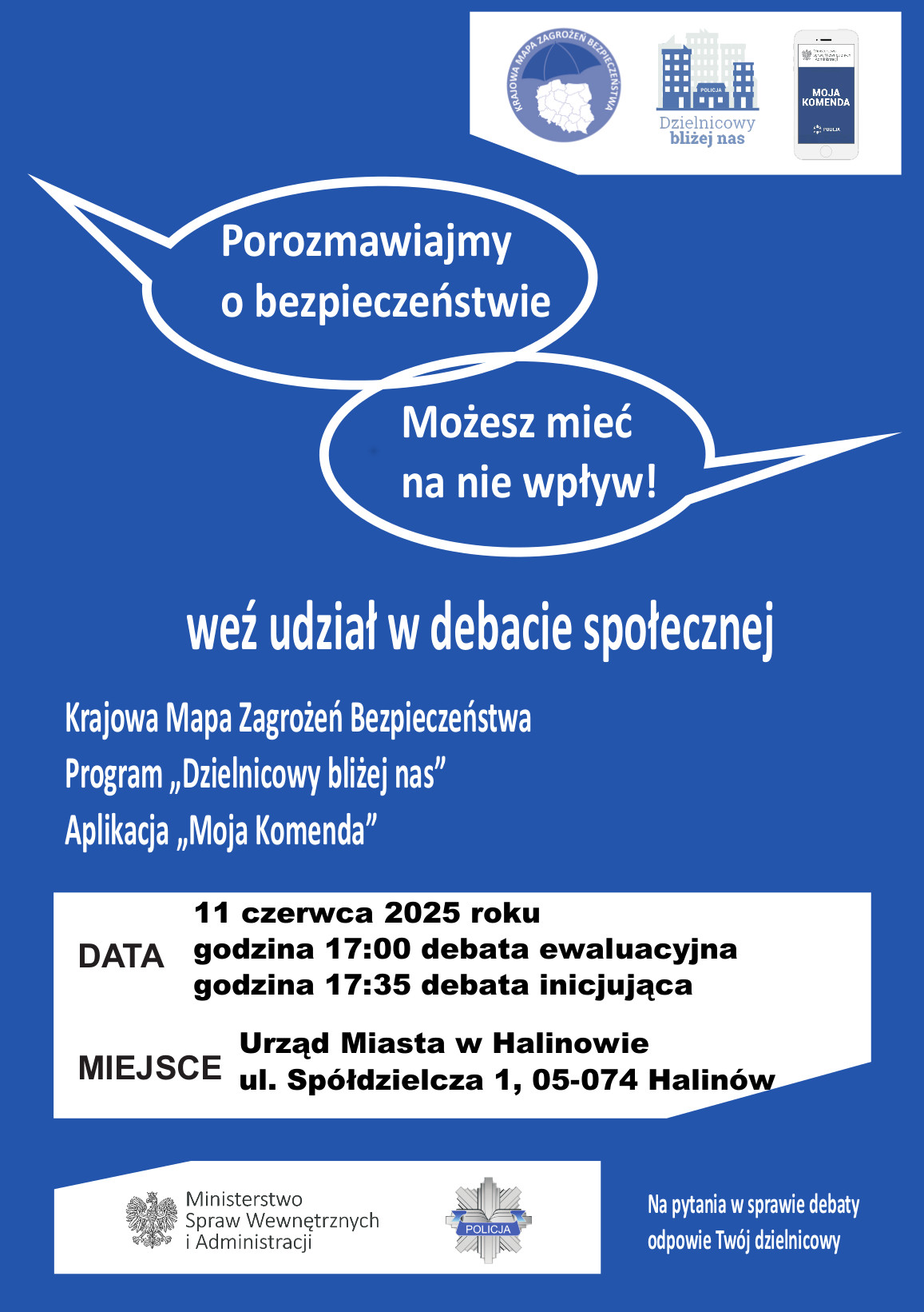 Zaproszenie na Debatę Społeczną o Bezpieczeństwie